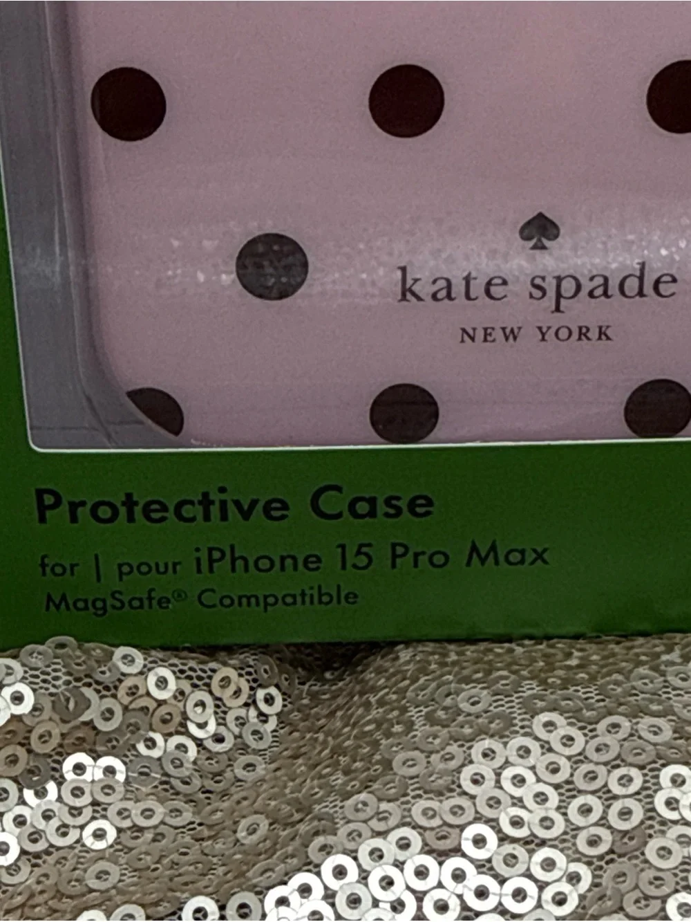 kate spade Pink with Black Polka Dot iPhone Case
